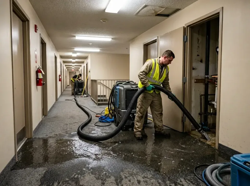 multi-unit-apartment-hallway-f-005 — frequently asked questions, Emergency Burst Pipe Water Extraction & Removal in Collierv…